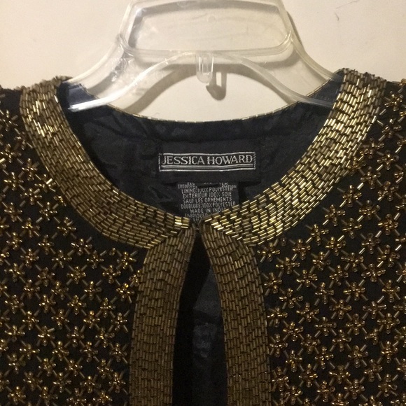 💛NWOT Jessica Howard 100% Silk Evening Jacket - Picture 3 of 13